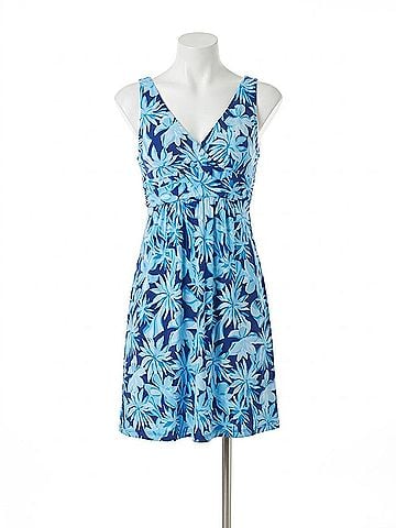 Santiki Zuri Mini Dress in Blue Floral (view 1)