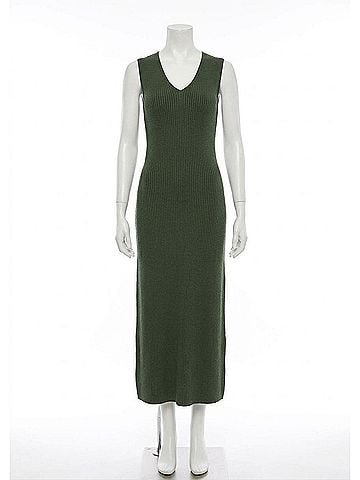 All:Row Women's Ophelia Dress in Forest Green (view 1)