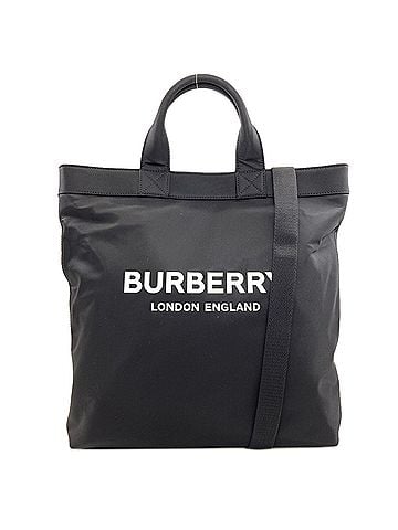 Burberry Burberry Logo Print 2-Way Handbag, Nylon, Women's, BURBERRY (view 1)