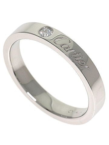 Cartier Cartier Engraved 1P Diamond Ring, Platinum PT950, Women's. (view 1)