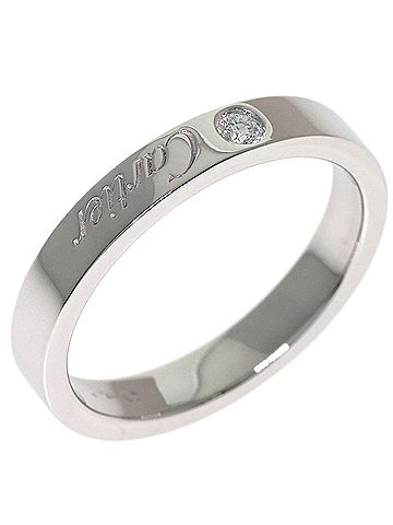 Cartier Cartier Engraved 1P Diamond Ring, Platinum PT950, Women's. (view 2)