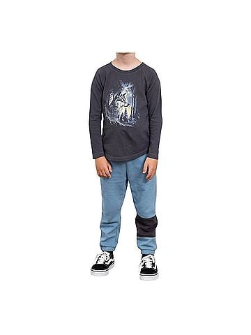 Tiny Whales Kids Lakeside Pull-On Sweatpants 5 Mo in Dusty Blue/Vintage (view 2)