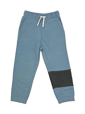Tiny Whales Kids Lakeside Pull-On Sweatpants in Dusty Blue/Vintage (view 1)