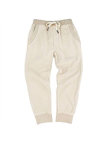 Miki Miette Boy's Ziggy Jogger Pants in Oatmeal (view 1)