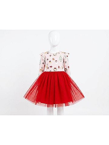 Emerson and Friends Sugar Plum Bamboo Tulle Dress in Multi (view 1)