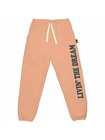 Tiny Whales Kids' Livin The Dream Sweatpants in Coral (view 1)
