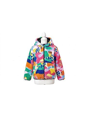 Deux Par Deux Reversible Sherpa Jacket in Multi (view 1)