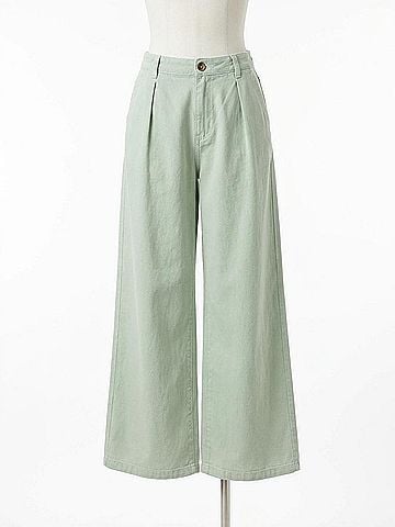 Double Zero High Waist Basic Wide Leg Pants in Mint (view 1)