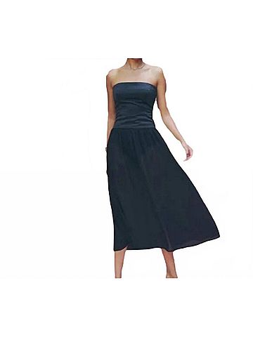 Reformation Florissant Satin Sheer Dress in Black (view 2)