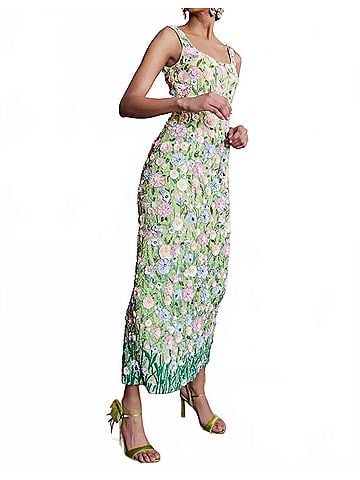 La Fuori Women's Sylvan Mystical Meadow Dress in Green (view 2)