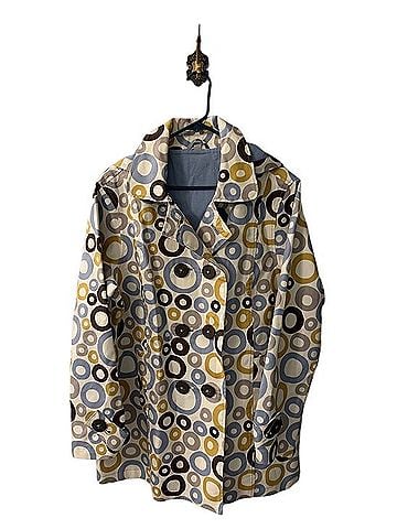 Boden Geometric Print Hooded Trench Coat Trenchcoat (view 2)