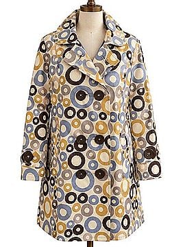 Boden Geometric Print Hooded Trench Coat Trenchcoat (view 1)
