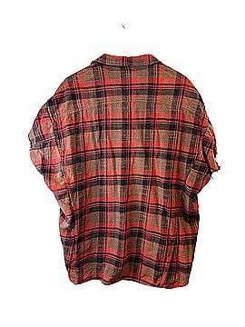 R13 Oversized Cut-Off Short Sleeve Button-Down Shirt (view 2)