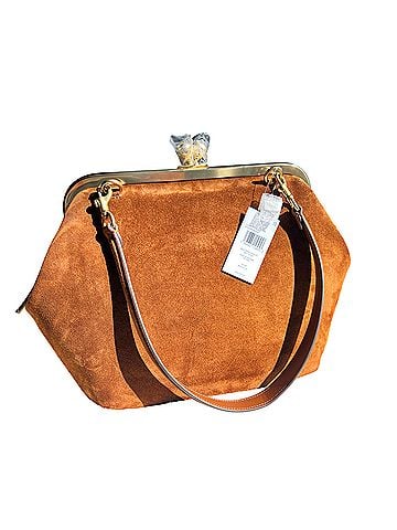 Coach Kisslock Leather Clutch (view 1)