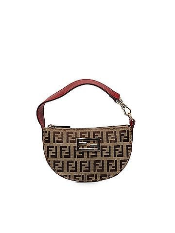 Fendi Mini Zucchino Canvas Half Moon Handbag (view 1)