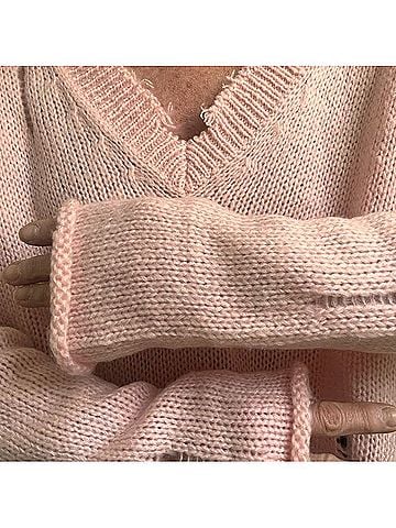 Wooden Ships Destroyed V Neck Casual Sweaters (view 2)