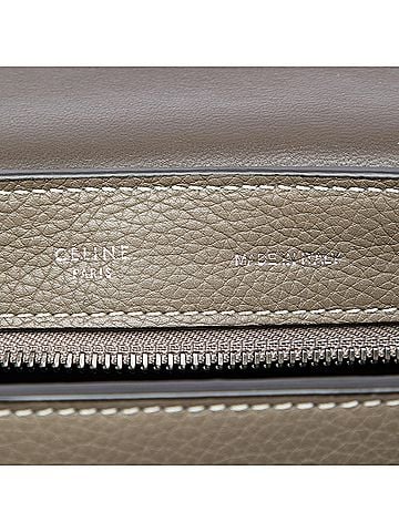 Céline Medium Calfskin and Suede Trapeze Satchel (view 2)