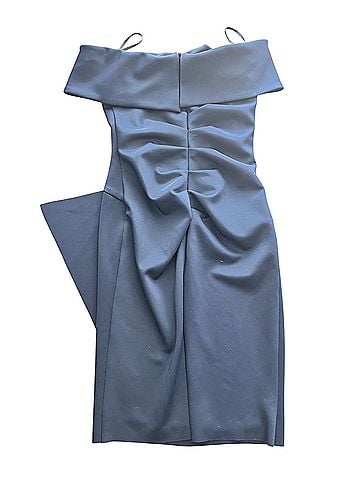 Xscape off the shoulder cap sleeve sheath ruched side scuba Cocktail Dress (view 2)