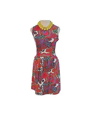 Jude Connally Psychedelic Paisley Sleeveless Dress Casual Dress (view 1)