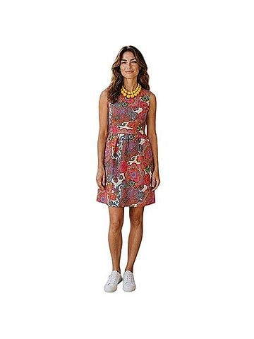 Jude Connally Psychedelic Paisley Sleeveless Dress Casual Dress (view 2)
