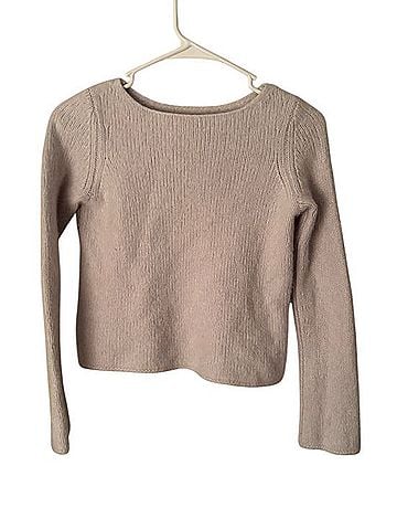 Vince. Shrunken Boxy Sweater Cashmere Pullover Sweater (view 2)
