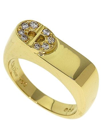 Christian Dior Christian Dior Dior Logo Diamond Ring - 18K Yellow Gold Women's (view 1)