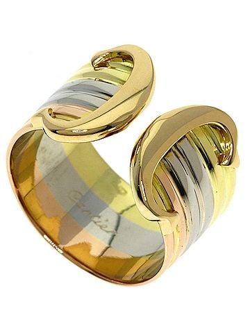 Cartier Cartier 2C Ring LM #49 - 18K Yellow Gold/18K White Pink Gold Women's CARTIER (view 1)