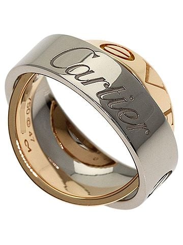 Cartier Cartier Secret Love #47 Ring, 18K White Gold/18KPG, Women's, CARTIER (view 1)