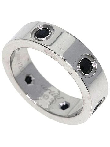 Cartier Cartier Love Ring Full Black Sapphire #50 Ring, 18K White Gold, Women's, CARTIER (view 1)