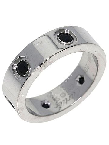 Cartier Cartier Love Ring Full Black Sapphire #50 Ring, 18K White Gold, Women's, CARTIER (view 2)