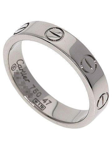 Cartier Cartier Mini Love Ring #47, 18K White Gold, Women's Ring, CARTIER (view 1)
