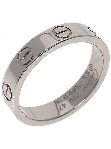 Cartier Cartier Mini Love Ring #47, 18K White Gold, Women's Ring, CARTIER (view 2)