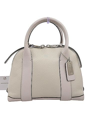 Coach Coach Mini Preston Satchel 30143 Handbag, Pebbled Leather, Off-White (view 1)