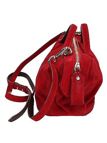 Bally BALLY Suede 2-Way Shoulder Handbag, Red, Women's (view 2)
