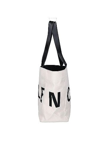 Balenciaga BALENCIAGA 544463 Logo Canvas Leather Tote Bag Beige Black Women's (view 2)