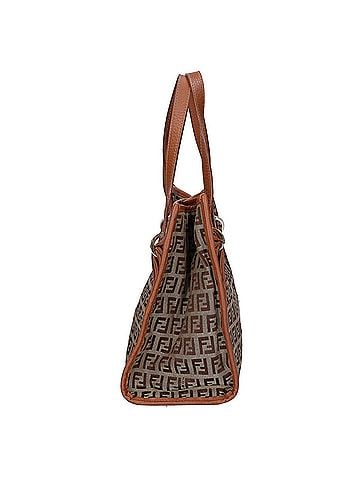 Fendi FENDI 8BH152 Zucchino Canvas Leather Handbag Brown Women's (view 2)