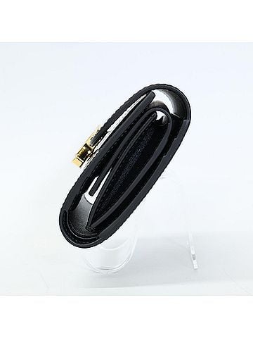Céline CELINE Celine Small Flap Wallet Triomphe Shiny Calfskin Bi-fold (with coin purse) Black Women's (view 2)