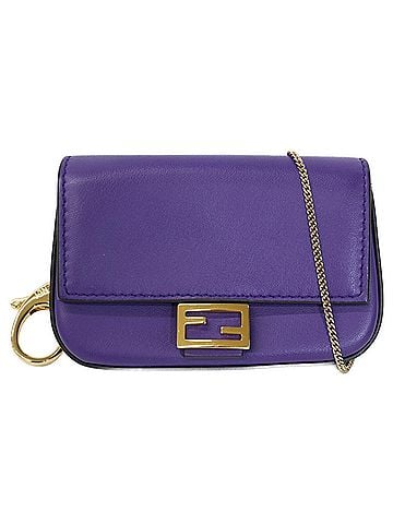 Fendi FENDI 7AR798 Nano Bucket Charm Shoulder Bag, Purple, Women's (view 1)