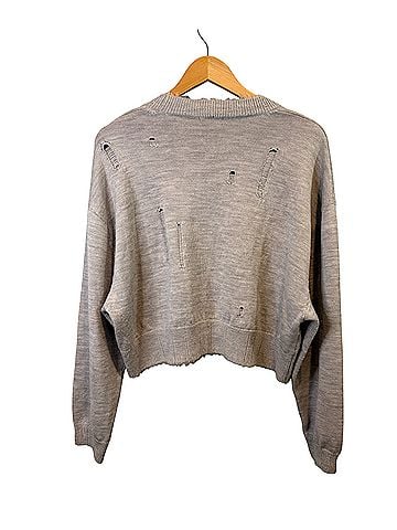R13 Cropped Shaggy Oversized Pullover Sweater (view 2)