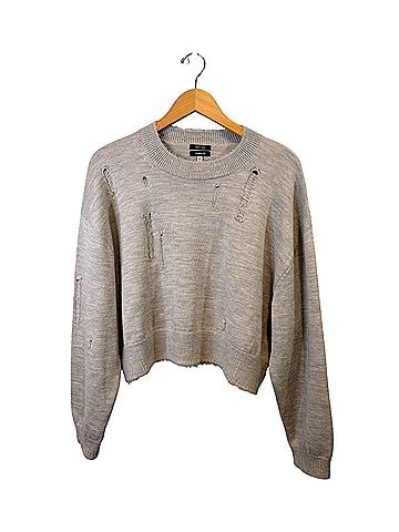 R13 Cropped Shaggy Oversized Pullover Sweater (view 1)