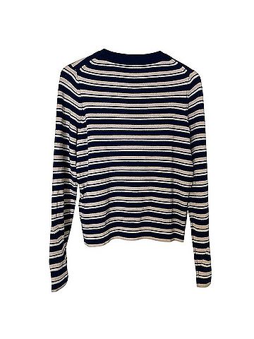 3.1 Phillip Lim Cashmere Split Sleeve Striped Sweater Cashmere Pullover Sweater (view 2)