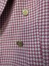 Entro 100% Polyester Houndstooth Pink White Blazer Size L - photo 3