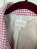 Entro 100% Polyester Houndstooth Pink White Blazer Size L - photo 4