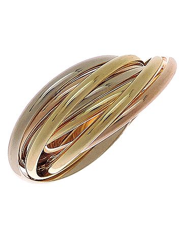 Cartier Cartier #50 750 Three-Color Trinity 7-Ring Women's Ring in Yellow Gold (view 1)