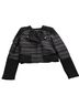 BCBGMAXAZRIA Solid Tweed Black Multi Color Jacket Size M - photo 1