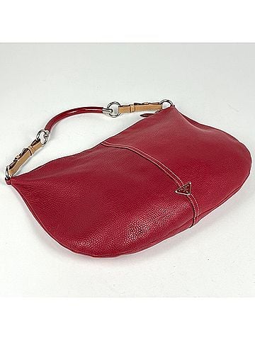 Prada Prada PRADA Shoulder Bag, Logo Plate, Leather, Red, Women's (view 2)