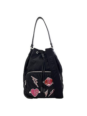 Prada Prada Badge Heart Lightning 2-Way Handbag Nylon Women's PRADA (view 1)