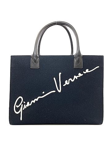 Versace Versace Logo Tote Bag Canvas Women's VERSACE (view 1)