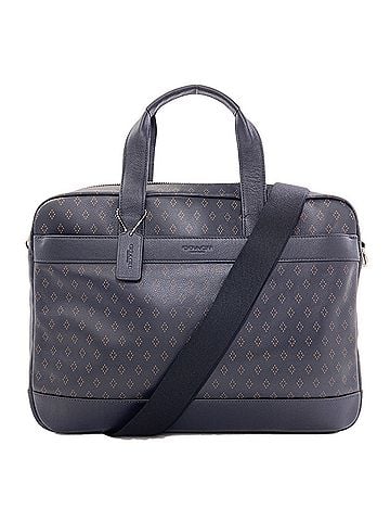 Coach Coach all-over print 2-way business bag, leather, men's. (view 1)