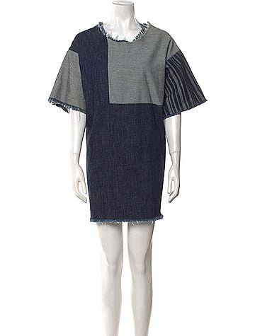 Marques'Almeida Colorblock Pattern Mini Dress Casual Dress (view 1)